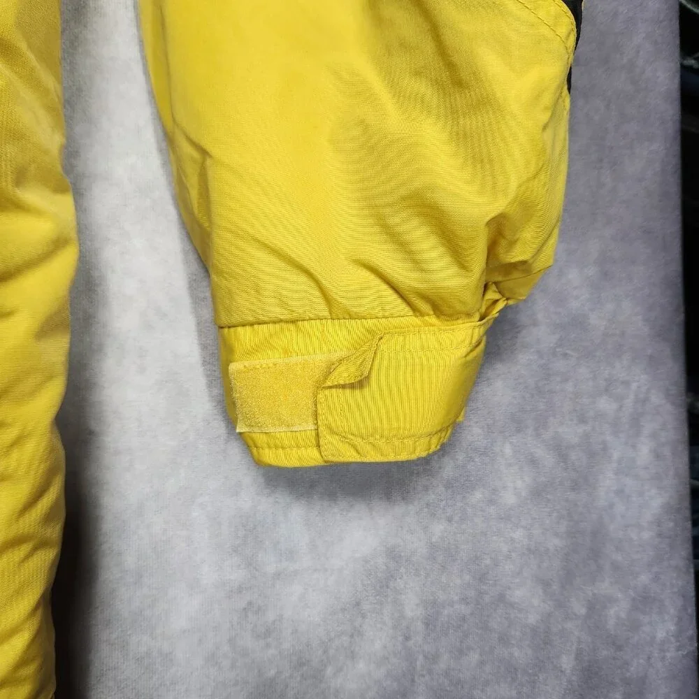 VTG Columbia Mens‎ Jacket size Large Yellow Zip Up Front Insulated Fleece Lined